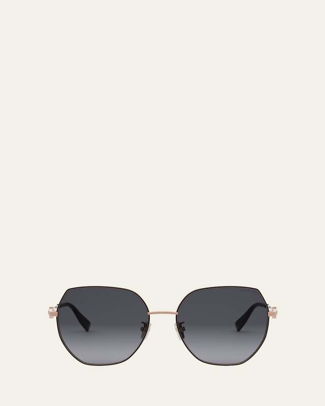Round Metal & Nylon Sunglasses